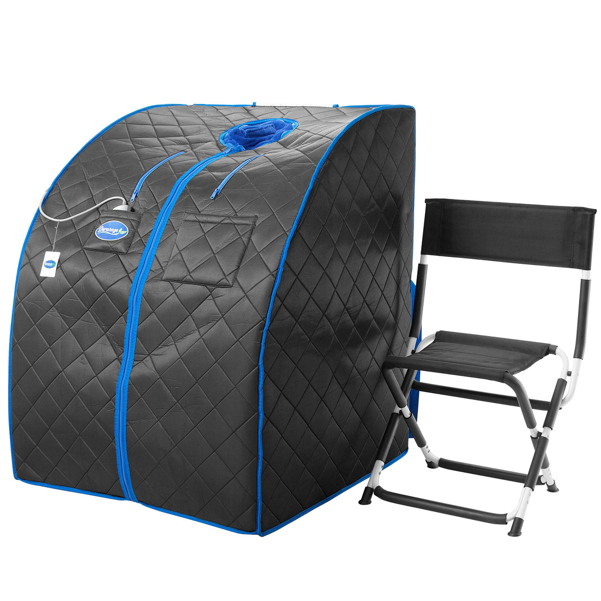 Durasage Personal Ultra Low Emf Portable Infrared Sauna Spa For Relaxation At Home, 30 Minute Timer, With Handheld Remote Contro