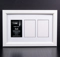 Creative Letter Art 4    x 6    Multiple Opening Picture Frame Collage with 3 holes, Cottage White Frame with 10 x 16-inch White