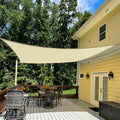 Tang Sunshades Depot Beige 7' X 24' Sun Shade Sail Rectangle Canopy Shade Cover Uv Block For Backyard Pergola Porch Deck Garden