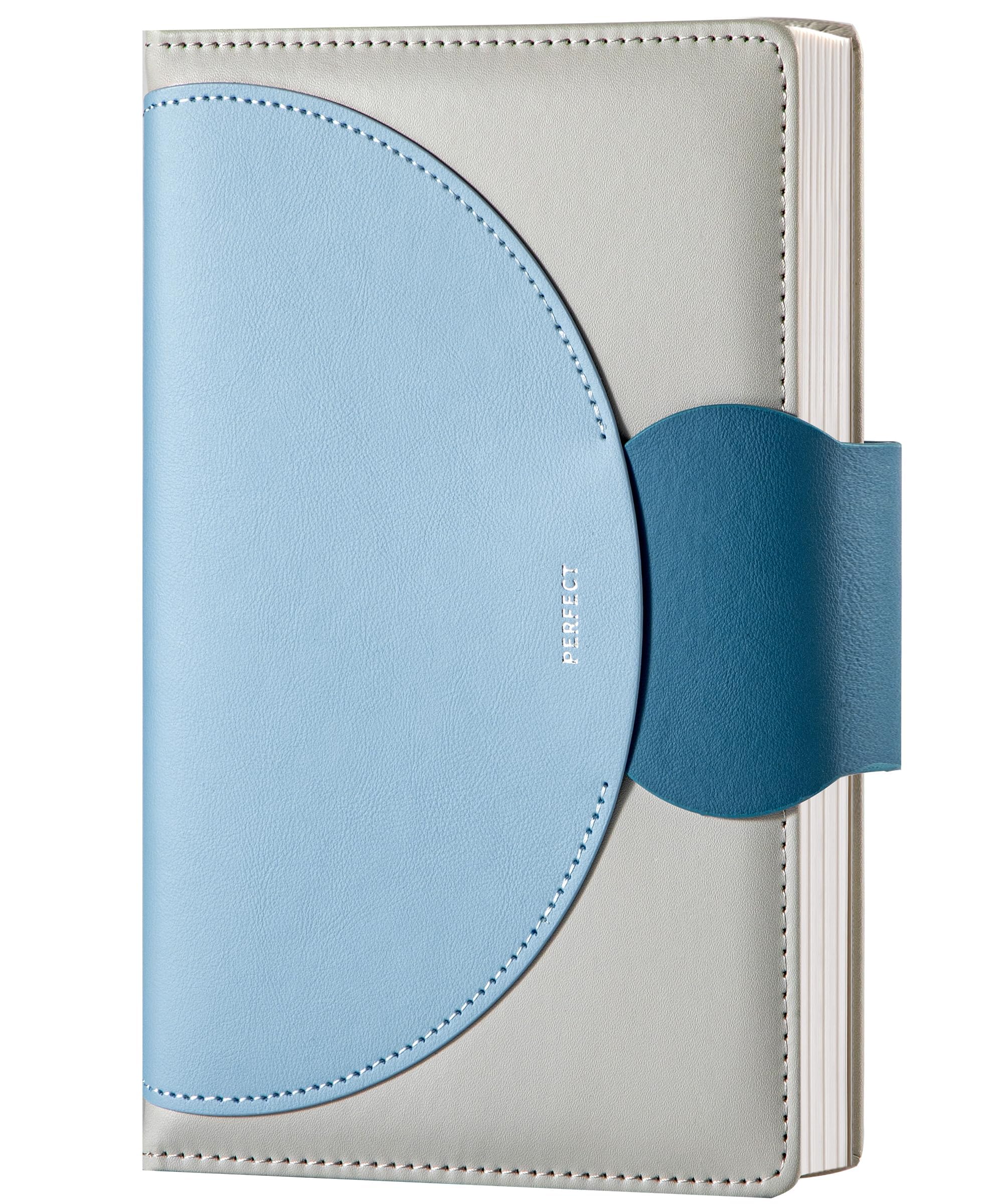 Cagie Lined Journals For Writing Leather Journal For Women With Buckle Closure 100 Gsm, 5.9 'X8.5 ', Serenity Blue