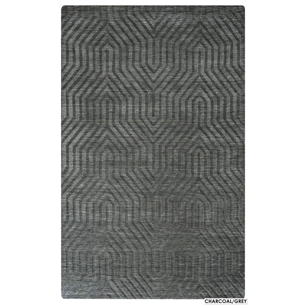 Rizzy Home | Tc8578 | Technique Collection | Wool Area Rug | 8' X 10' | Dark Gray Solid