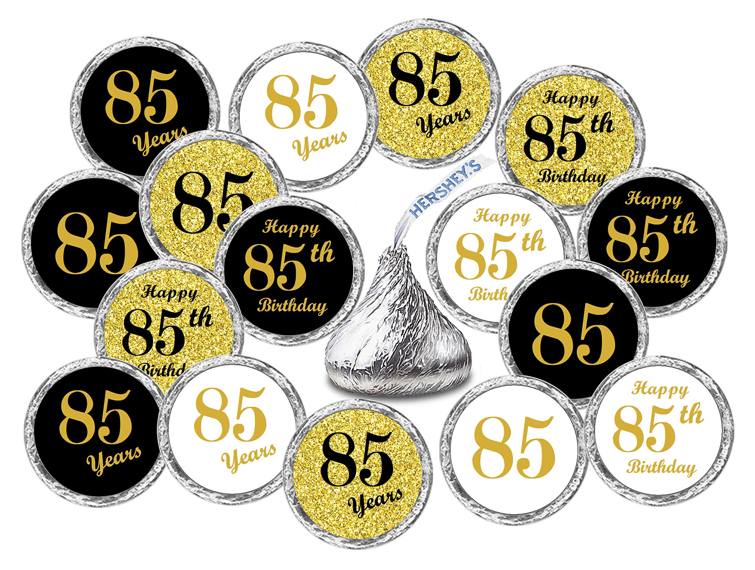85Th Birthday Kisses Stickers, (Set Of 324) Chocolate Drops Labels Stickers For 85 Birthday, Party Favors Decor For Kisses. Made