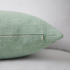 Meekio Set Of 2 Sage Green Pillow Covers 12 X 20 Inch Farmhouse Boho Decorative Throw Pillow Covers Linen Cushion Covers For Sofa Couch D?or