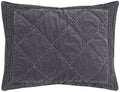 Rizzy Home | BQ4192 | King Sham | 20"x36" Gray/Black/Nuetral Solid