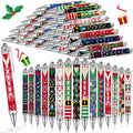 Resurhang 150 Pcs Christmas Ballpoint Pens Bulk Holiday Novelty Pens 0.5 mm Ugly Sweater Retractable Black Ink Decorative Statio