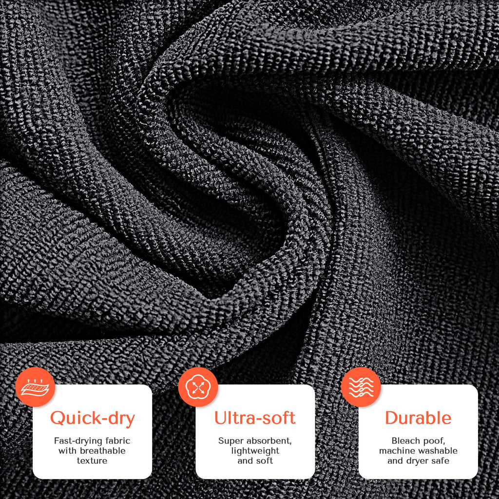 Tasalon Microfiber Hair Towel - 10 Pack - Salon Towels - Quick Dry Microfiber Towels - 29 X 16 Inches Ultra-Soft Microfiber Towe