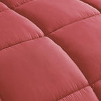 Chezmoi Collection Mineral Red Down Alternative Comforter Oversized Queen - 3-Piece Lightweight Comforter Set - All Seasons Micr