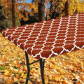 Smiry Rectangle Tablecloth, Waterproof Elastic Fitted Table Covers For 4 Foot Tables, Wipeable Flannel Backed Vinyl Tablecloths