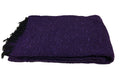 Open Road Goods Handmade Solid Color Yoga Blanket - Thick Mexican Blanket or Throw - Made for Yoga! (Purple Blanket)