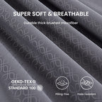 Sleep Zone Luxury Embossed Twin Bed Sheets Set For Kids, Four-Leaf Clover Pattern Sheet & Pillowcase Sets 3 Piece - Super Soft, Wrinkle Free, Fade Resistant, Deep Pocket 16' (Gray, Twin)