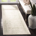 SAFAVIEH Adirondack Collection Runner Rug - 26 x 18, Ivory & Sage, Oriental Distressed Design, Non-Shedding & Easy Care, Ideal