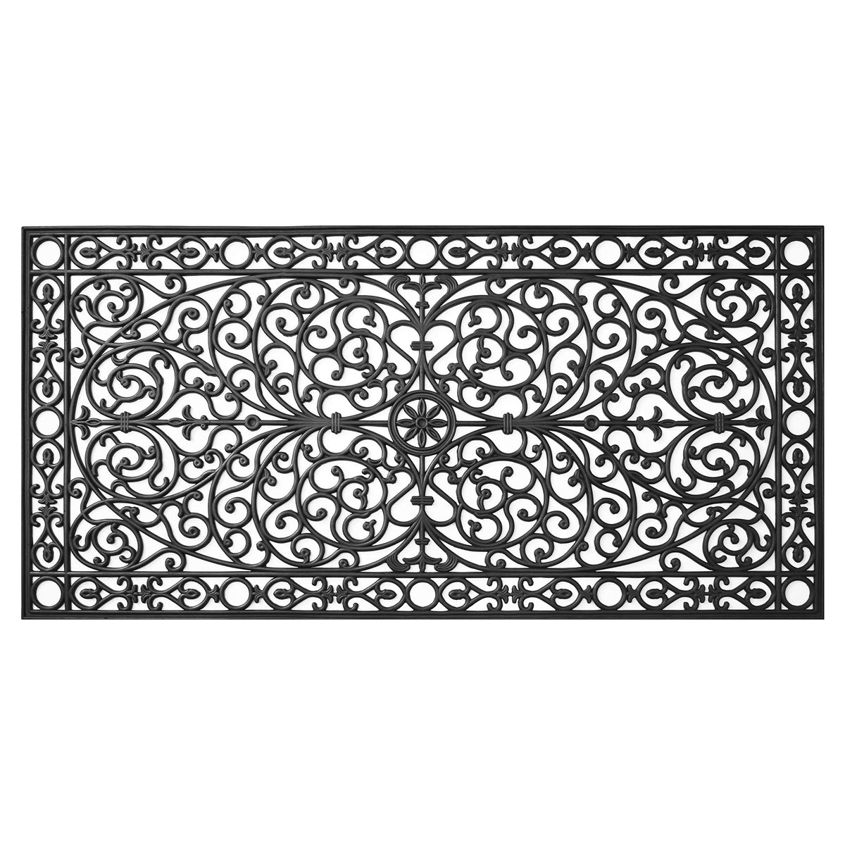 Calloway Mills Az900223672 Gatsby Rubber Doormat, 3' X 6', Black
