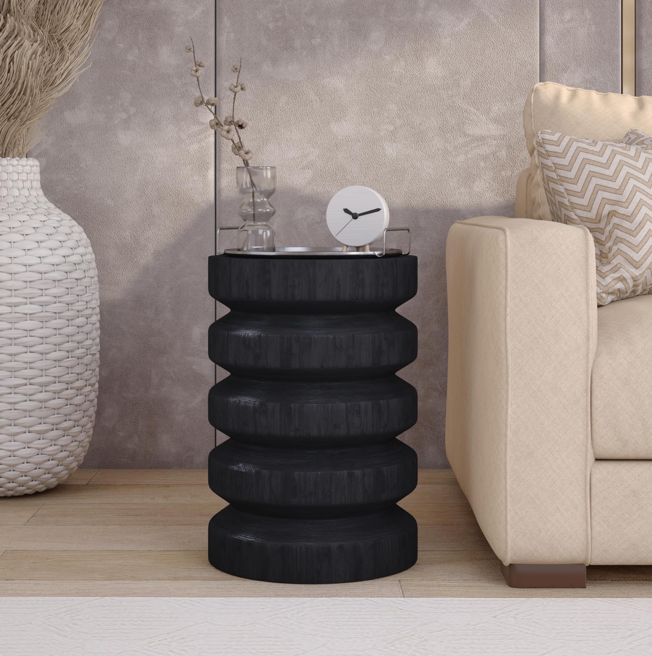 Npd Furniture And More Timo Trembesi, Black Side/End Table