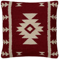 Rizzy Home T05810 Decorative Pillow, 18 X 18 In, Red/Brown/Neutral