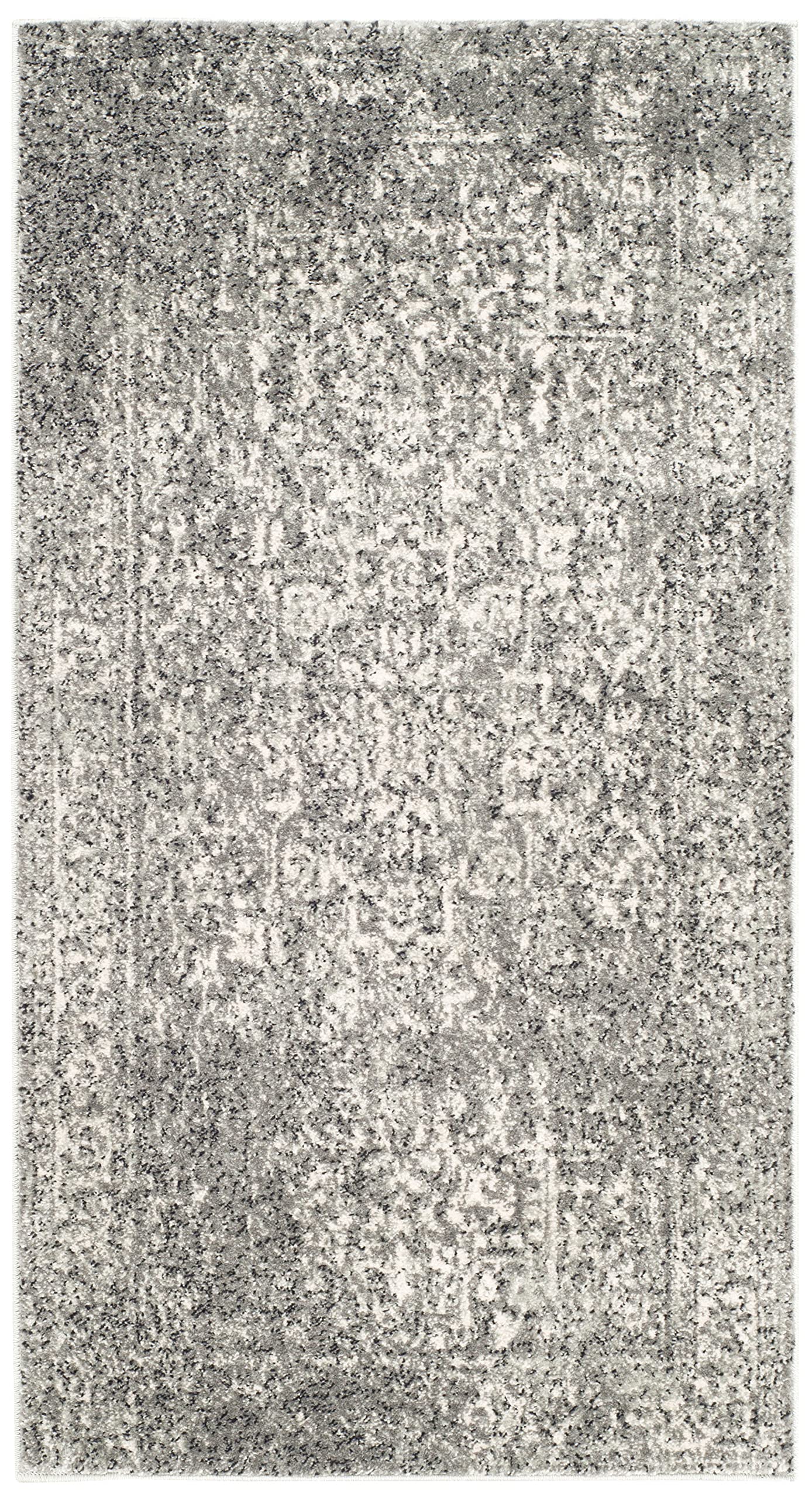 SAFAVIEH Evoke Collection 22 x 5 Grey/Ivory EVK256D Oriental Distressed Non-Shedding Living Room Bedroom Area Rug
