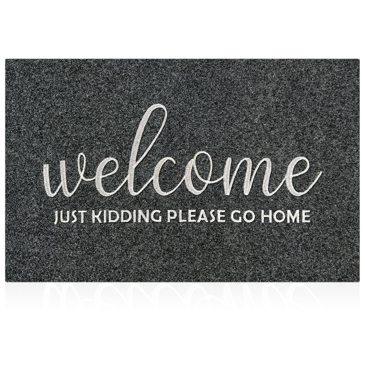 Aazzkang Funny Doormat Large Front Door Mat With Non Slip Rubber Backing Welcome Please Go Home Mats Easy To Clean Durable Entry