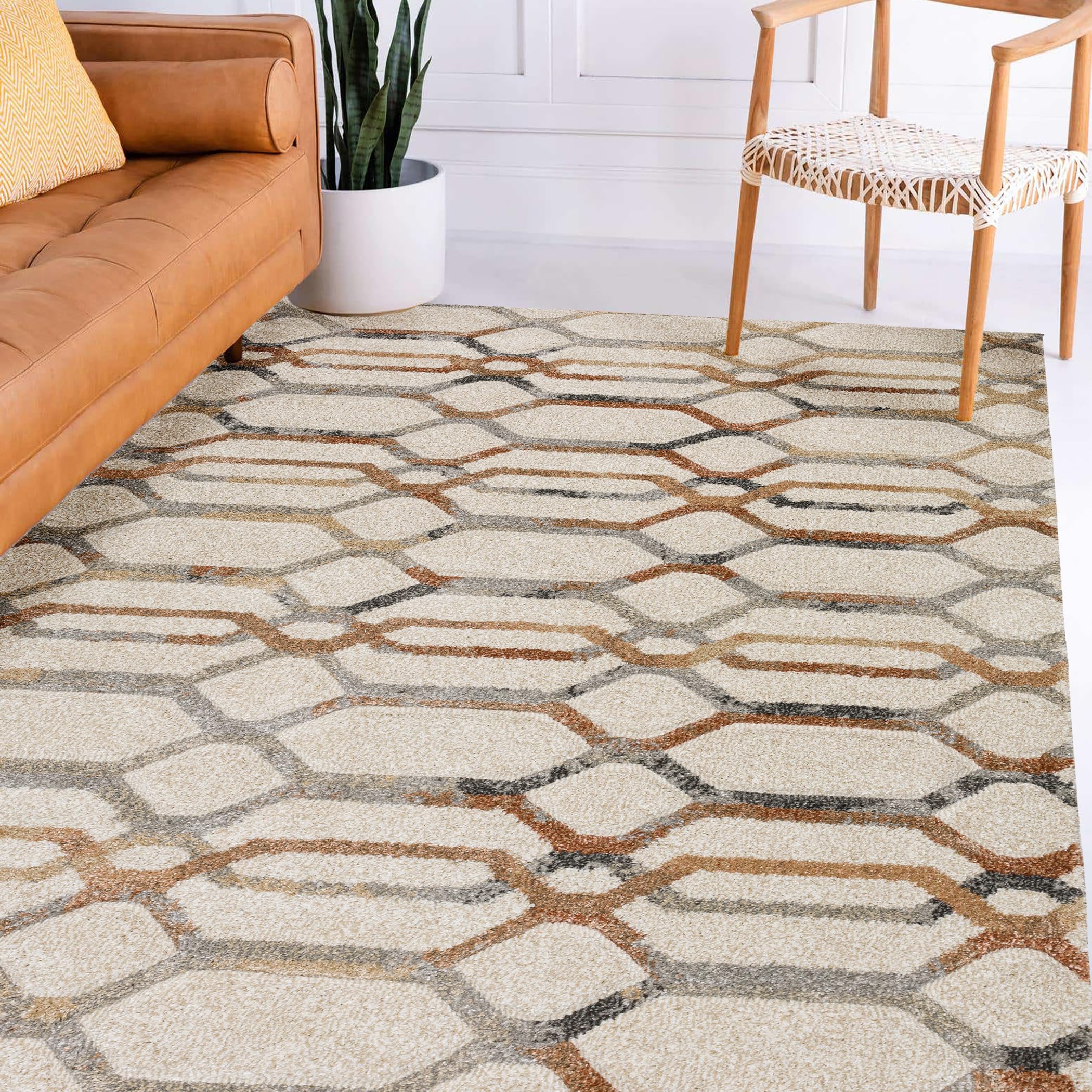 Dalyn Rug Carmona Co7 Linen 3'1' X 5' Rectangle Soft Area Rug, Easy Clean, Non Shedding, Bedroom, Entry, Living Room, Dining Ro