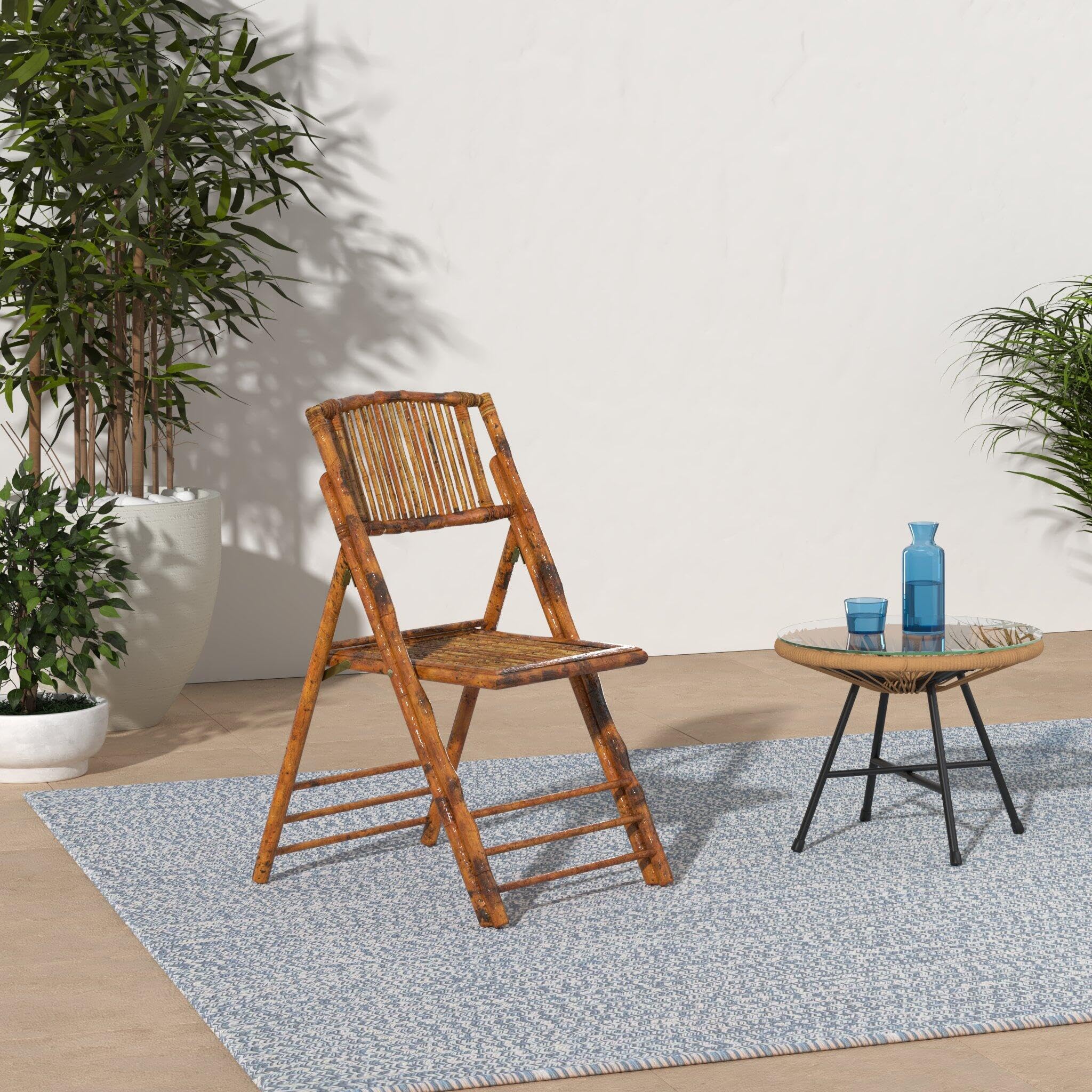 Commercial Seating Products Bamboo Folding Chairs, 1-Pack, Wood