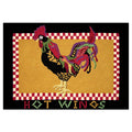 C&F Home Hot Wings Rooster Chicken French Country Western Farm Orange Wool Handcrafted Premium Hooked Indoor Area Rug 24 x 36 Or