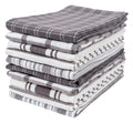 KAF Home Assorted Flat Kitchen Towels | Dish Towels, 100% Cotton - 18 x 28 inches | Ultra Absorbent Soft Kitchen Tea Towels | Pe