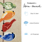 Liora Manne Frontporch Indoor/Outdoor Hand Tufted Durable Area Rug - Transitional Casual Home Nature Neutral (Birds Neutral) (2' X 5')