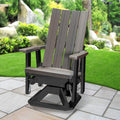 Brandon Swivel Glider in Coastal Gray on a Black Base
