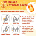 Bnuitland 71/80 Inches Pizza Funny Blanket With Pizza Pouch,300 Gsm Double Sided Giant Funny Realistic Food Blanket For Your Fam