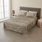 Great Bay Home 4-Piece Full Microfiber Sheet Set Lodge-Printed, Ultra-Soft, Wrinkle & Fade-Resistant Patterns Drawn From Nature All-Season Bedding Sheets & Pillowcases (Full, Bear Mountain)