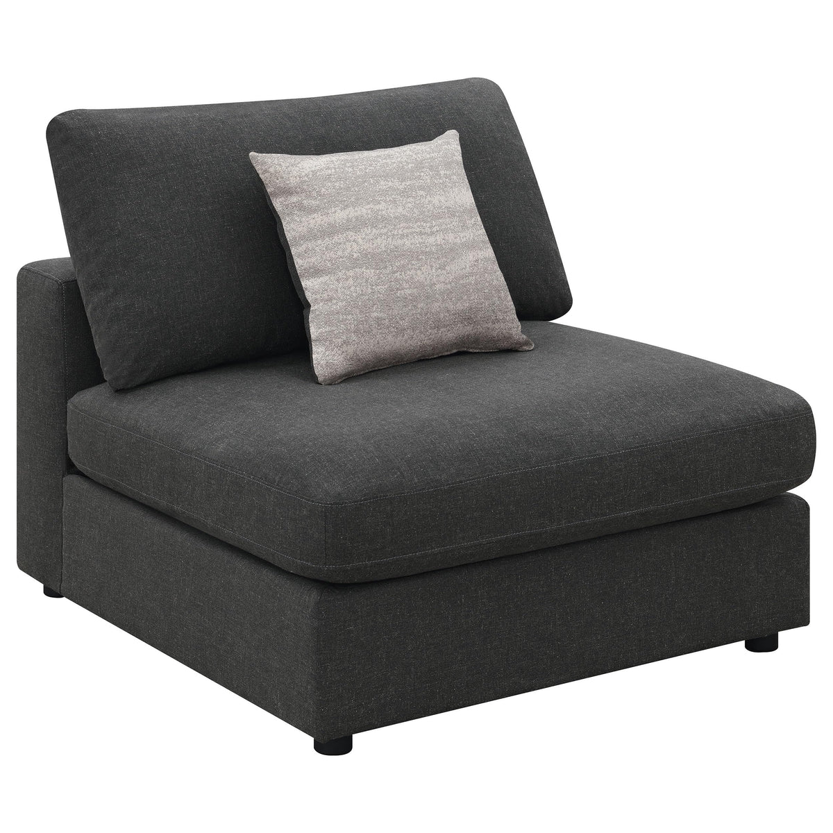 Coaster Home Furnishings Serene Upholstered Armless Chair Charcoal