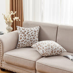 Sochow Decorative Throw Pillow Covers 20X20 Inches Set Of 2, Soft Leopard Print Flannel Fleece Pillowcase Square Cushion Covers