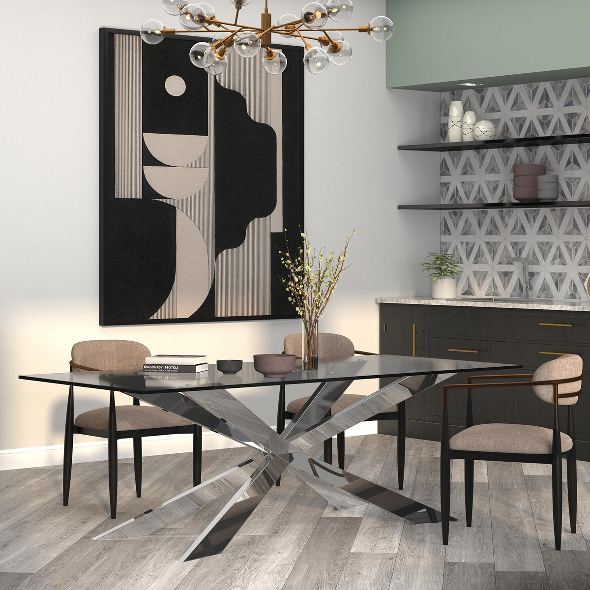 Neos Modern Furniture Dining Tables, Chrome