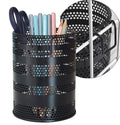 Produco Metal Hook Wall Mounted Pen Pencil Holder, Office Desk Organizer With Hook For Hanging On Wire Mesh Wall Grid Panel (Whi