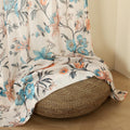 Story@Home Long Door Curtains 9 Feet Long Set Of 2 | Floral Print | Semi Transparent Curtain | Net Curtains | Sheer Curtain For 