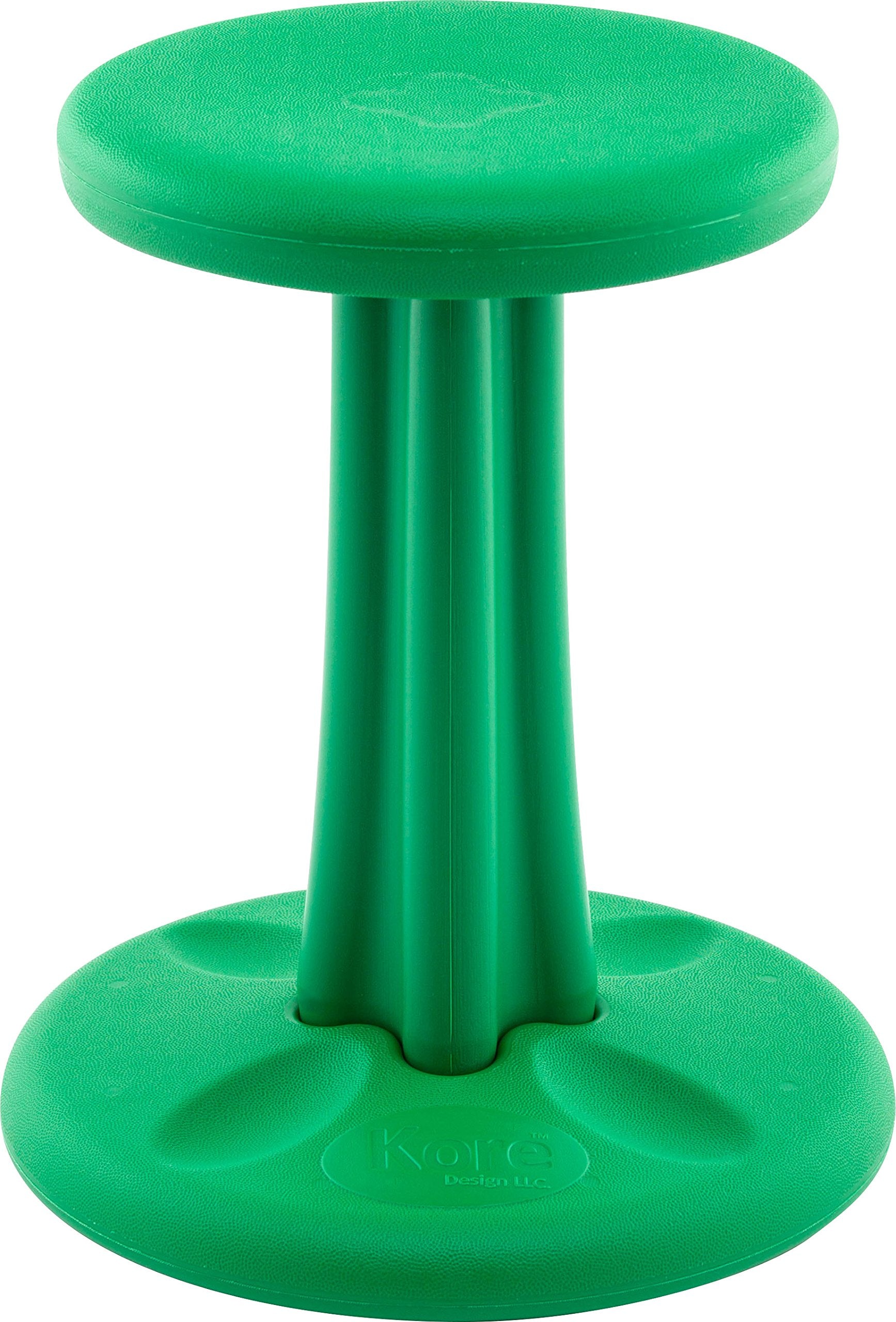 Kore Design Wobble Stool Chair, Girls + Boys Kid Desk Stools, Ergonomic Small Office Chairs, Flexible Seating For Active Kids, Add/Adhd, Classroom, School, Home, Junior (16In), Age 8-9 Yrs, Green