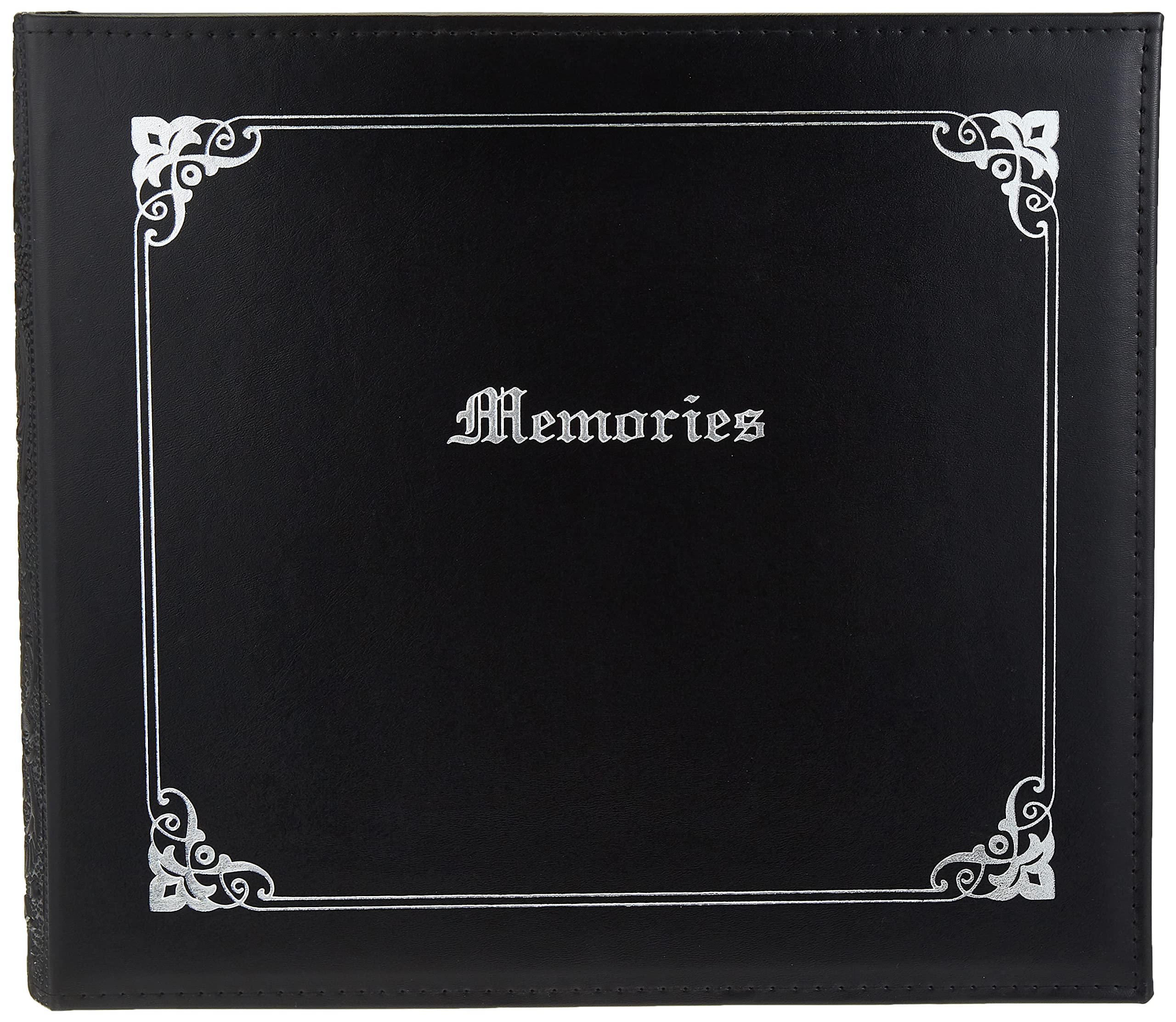 Pioneer Photo Albums TM-12 12 by 12-Inch 3-Ring Italian Memory Binder, Black