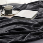 Bedsure Fleece Blanket Queen Blanket Dark Grey - Bed Blanket Soft Lightweight Plush Fuzzy Cozy Luxury Microfiber, 90X90 Inches