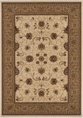 HomeRoots 528836 10 x 13 in. Oriental Non Skid Area Rug Cream