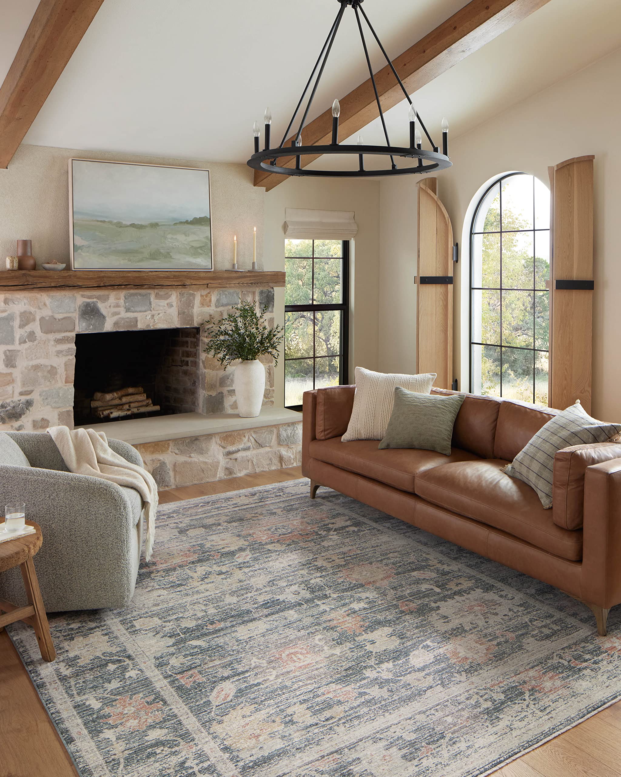 Loloi Magnolia Home by Joanna Gaines x Millie Blue/Multi 2-3 x 3-10 Accent Rug