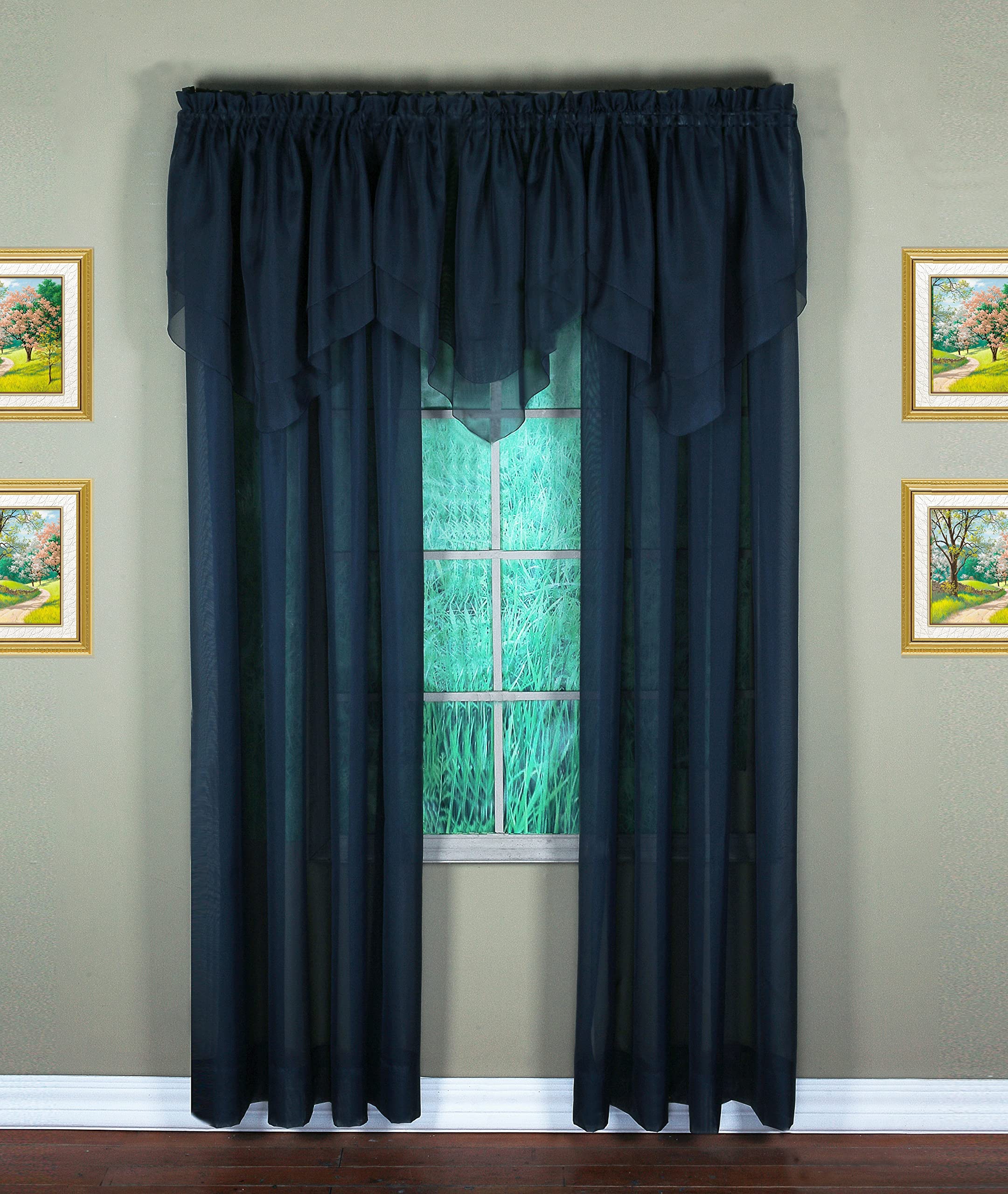 Today'S Curtain Emelia Original Voile Panel 90', Navy, 60' W X 90' L