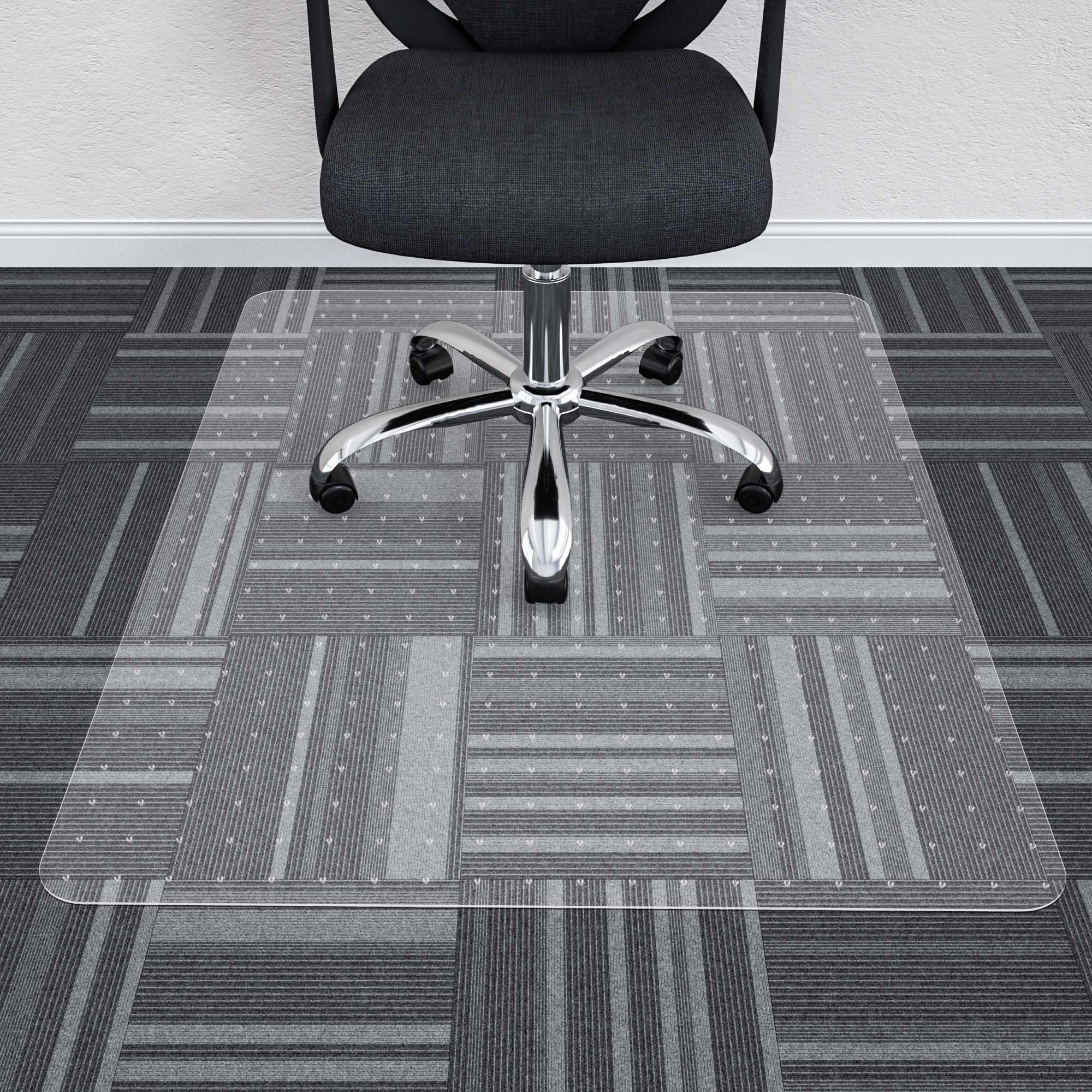 Homek Office Chair Mat For Low Pile Carpeted Floors - 36    X 48    Clear Carpet Chair Mats For Home & Office, Studded Floor Mat