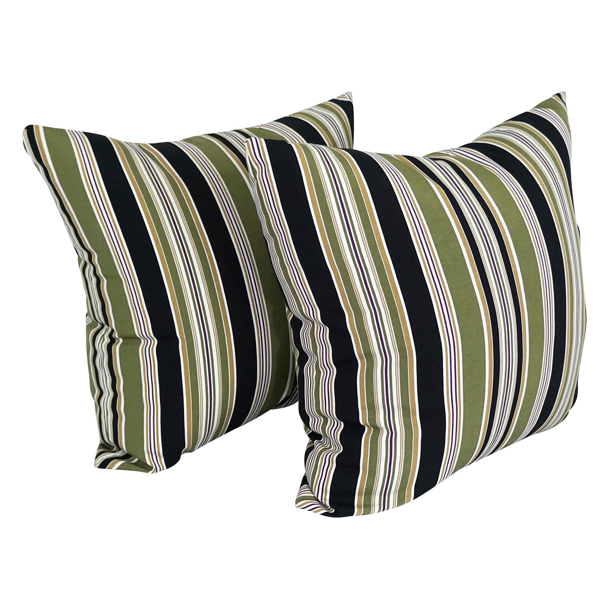 Blazing Needles Square Indoor/Outdoor Throw Pillow, 25&quot;, Eastbay Onyx 2 Count