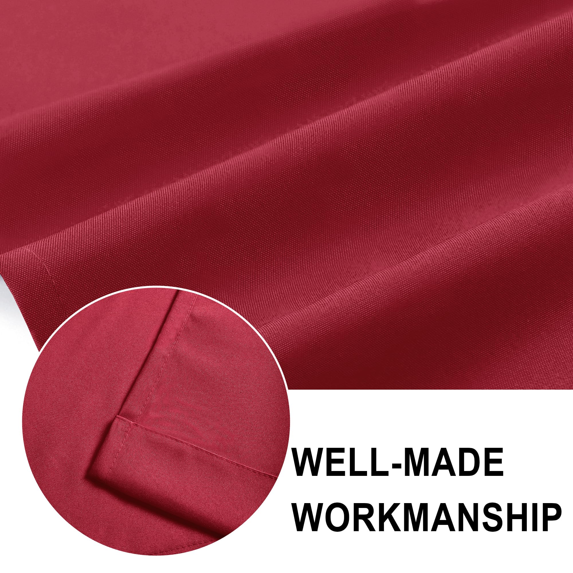 Dwcn Red Valance For Windows, Kitchen Curtain Valance 18 Inches, Basement Curtains For Windows, Rod Pocket Window Valance For Ba
