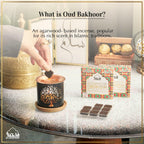 Oud Al Khaleeji Bakhoor Set By Dukhni | 2 X 9 Piece Each & Tree Bakhoor Burner | Arabic Bakhoor Incense | Citrus, Spicy Oud Blen