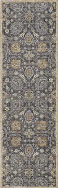HomeRoots 3' X 5' Taupe Floral Vine Bordered Wool Indoor Area Rug