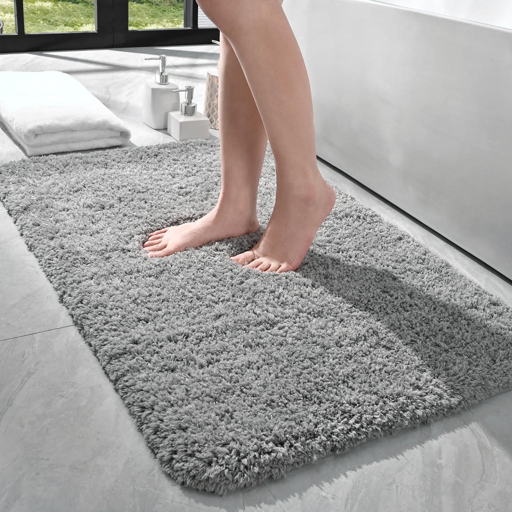 LOCHAS Bathroom Rug 36x24 Inch, Soft Thick Absorbent Microfiber Bath Rugs for Bathroom, Machine Washable, Shaggy Plush Non Slip 