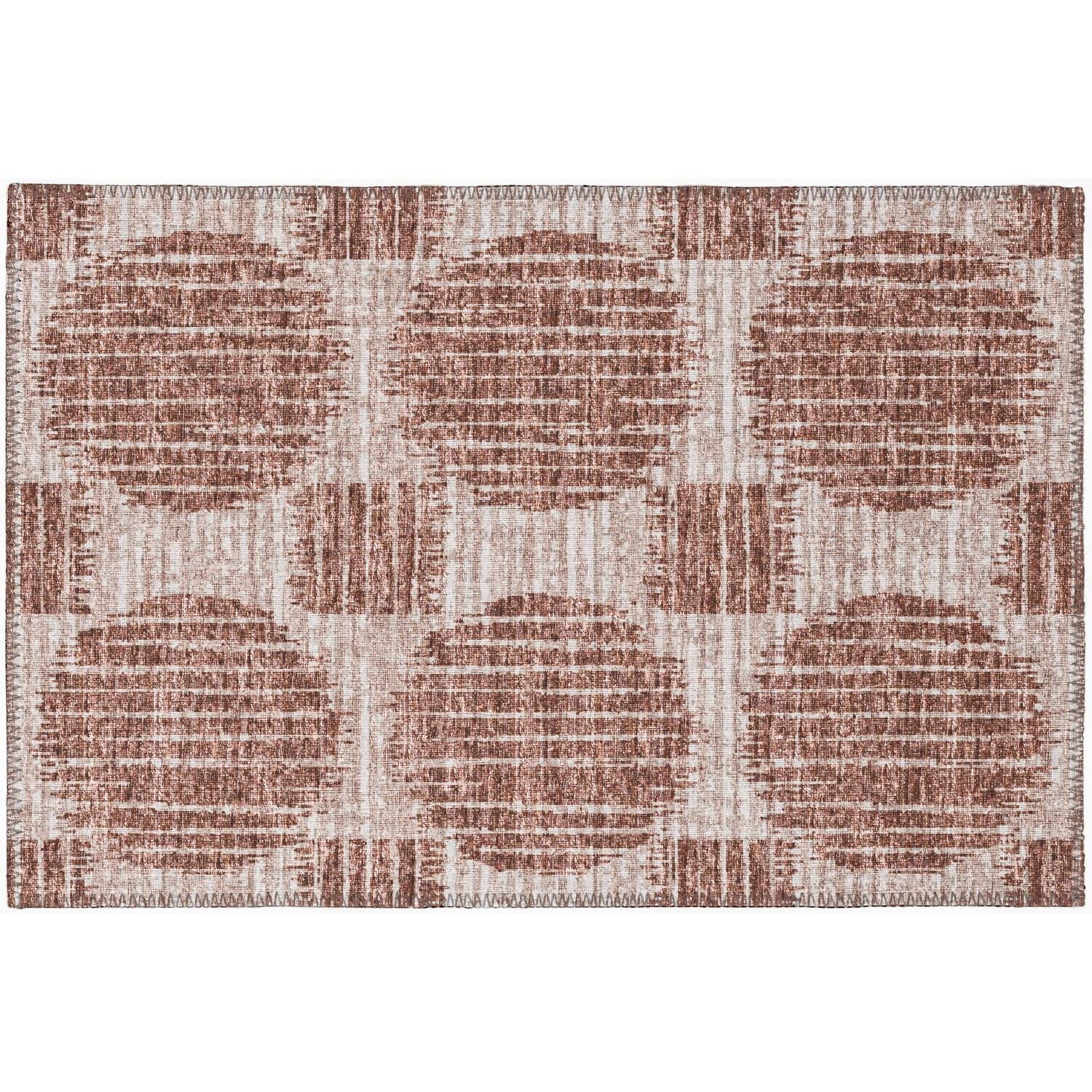 Sedona Sn13 Brown Contemporary Rug Rectangle 5' X 7 ' 6"
