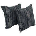 Blazing Needles Square Polyester Jacquard Throw Pillows, 17", Clove Onyx 2 Count
