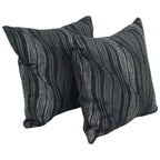 Blazing Needles Square Polyester Jacquard Throw Pillows, 17", Clove Onyx 2 Count