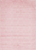 Unique Loom Trellis Frieze Collection Area Rug - Geometric (9 x 12 2, Light Pink/ Ivory)