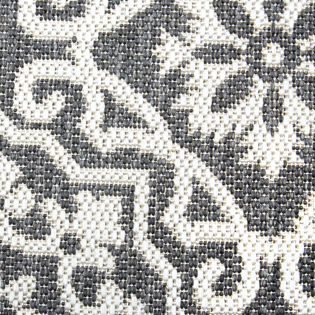 Nicole Miller New York Patio Country Danica Transitional Geometric Indoor/Outdoor Area Rug, Black/Grey, 3'11'X5'2'